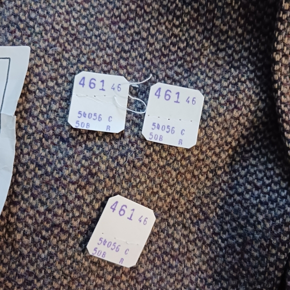 Hart Schaffner Marx Tweed Blazer Sport Coat Jacket Mens 46R Brown Virgin Wool - Picture 7 of 12